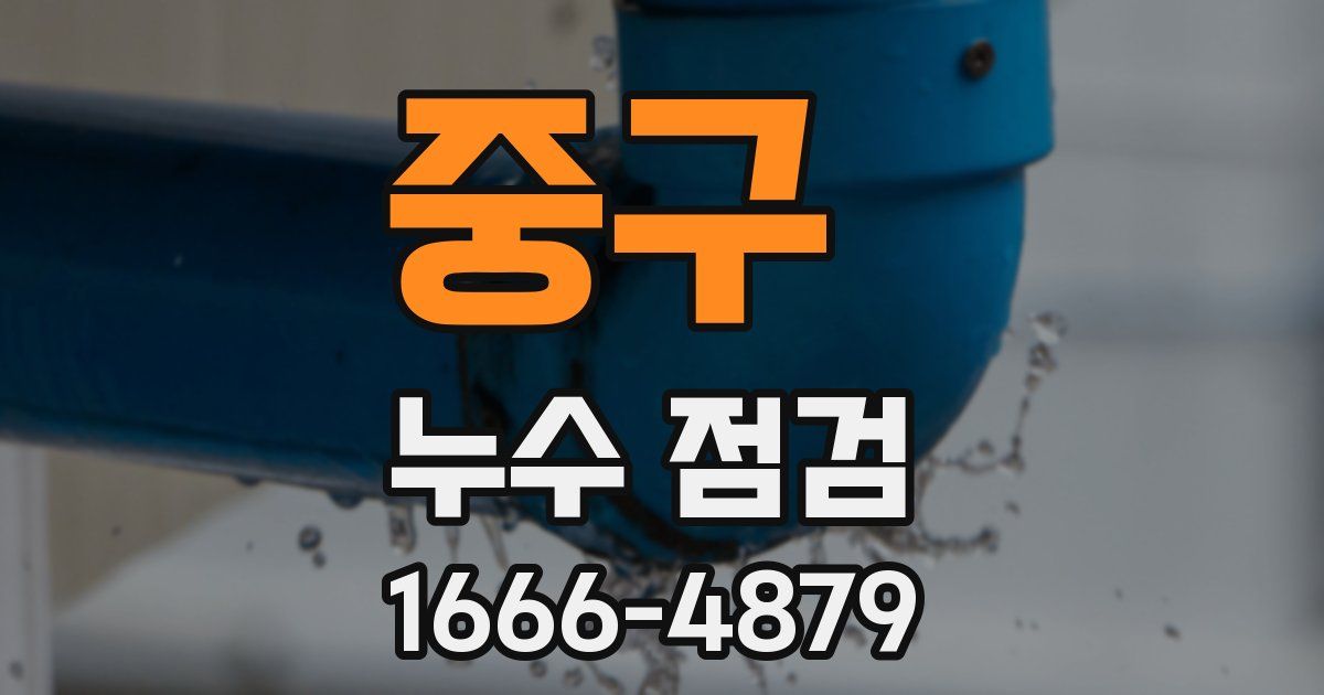 중구 누수 점검