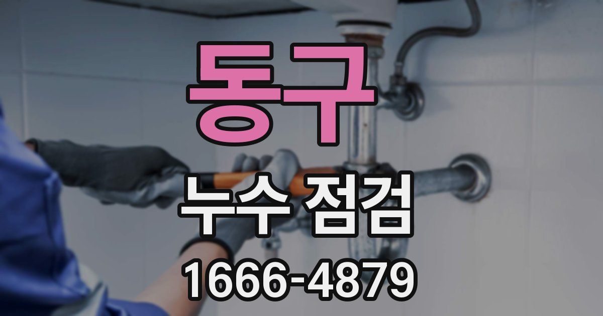 동구 누수 점검