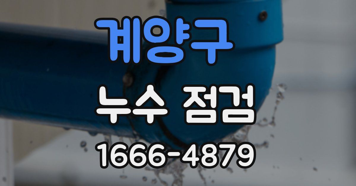 계양구 누수 점검