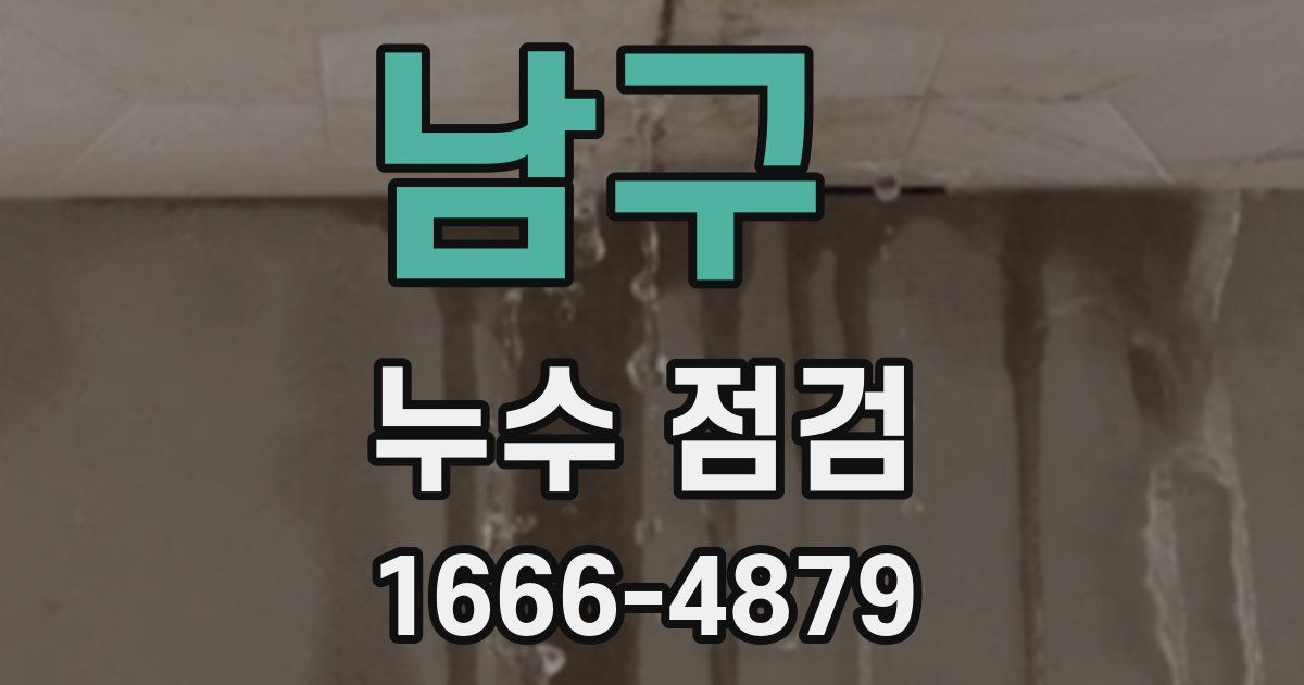 남구 누수 점검
