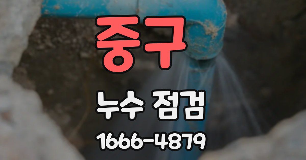 중구 누수 점검