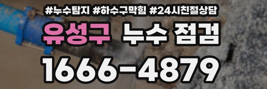 유성구 누수 점검