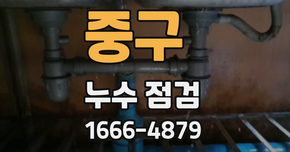 중구 누수 점검