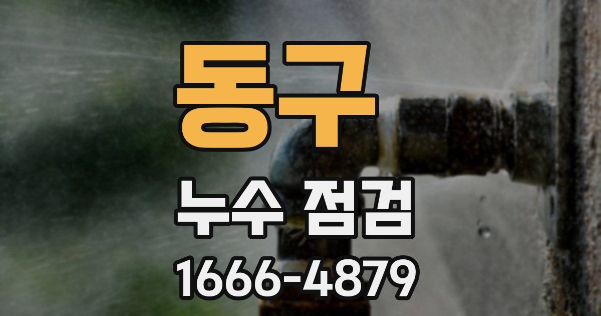 동구 누수 점검