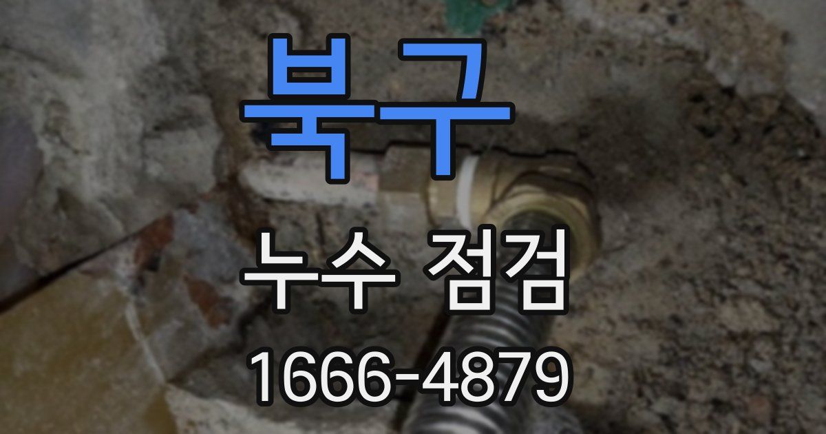 북구 누수 점검