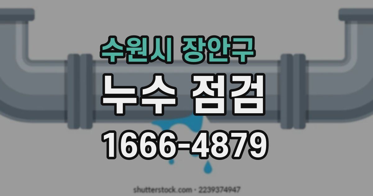 수원시 장안구 누수 점검