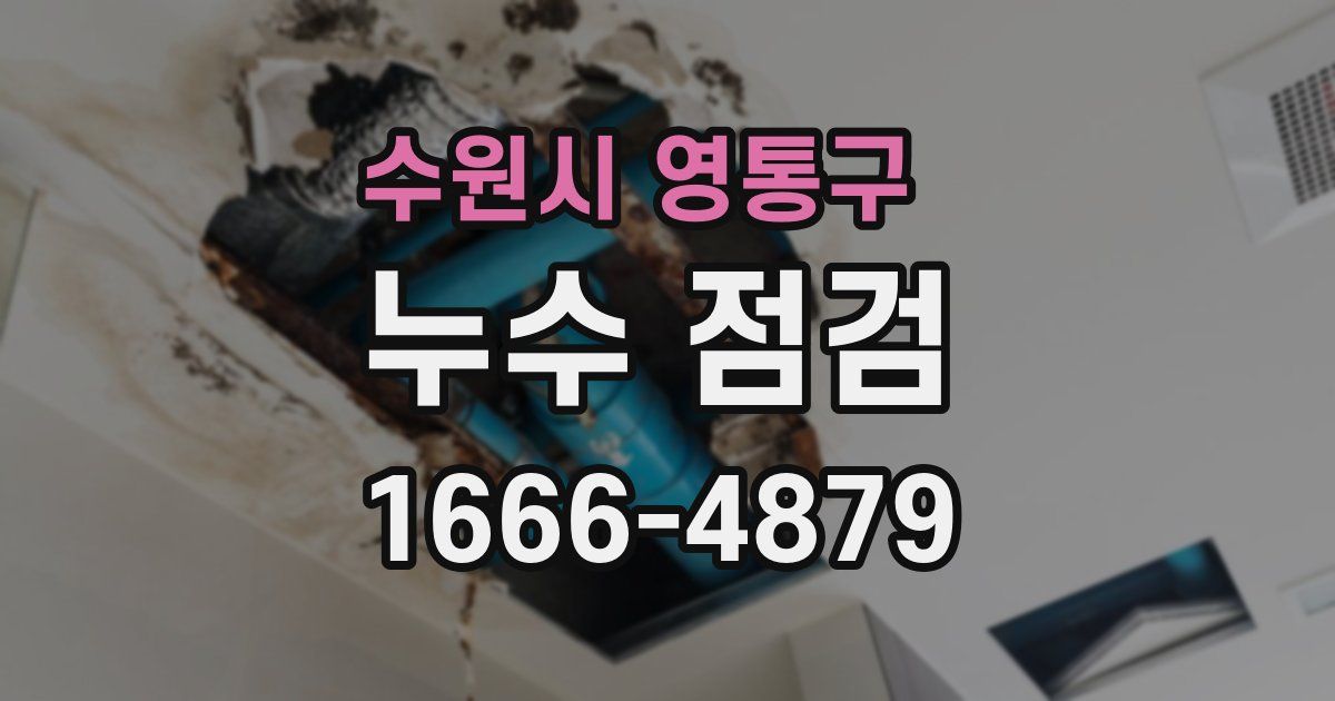 수원시 영통구 누수 점검