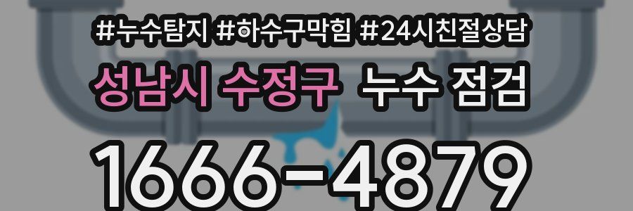 성남시 수정구 누수 점검