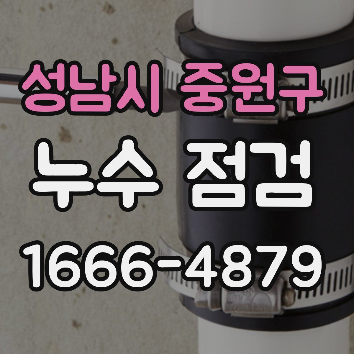 성남시 중원구 누수 점검
