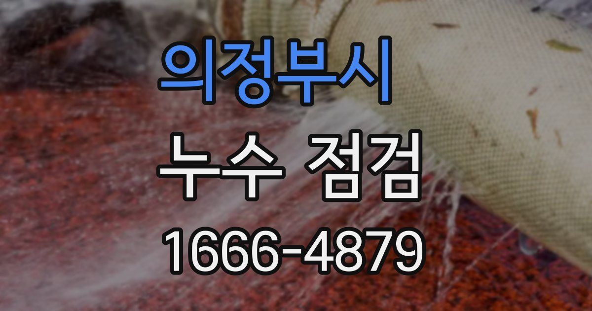 의정부시 누수 점검