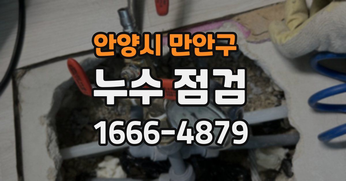 안양시 만안구 누수 점검