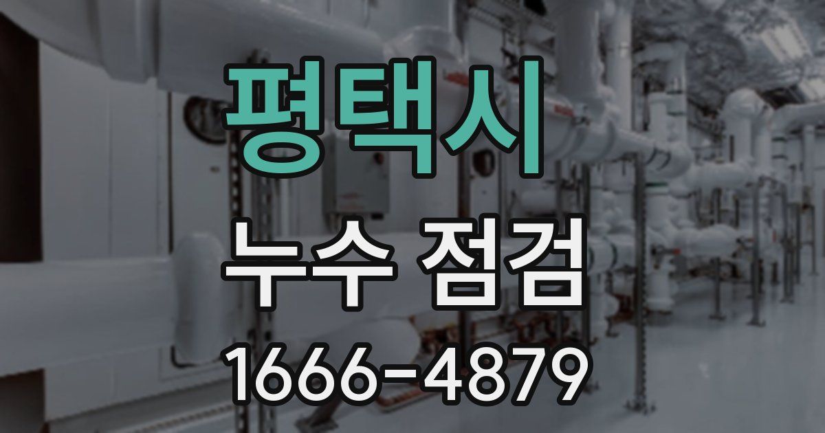 평택시 누수 점검