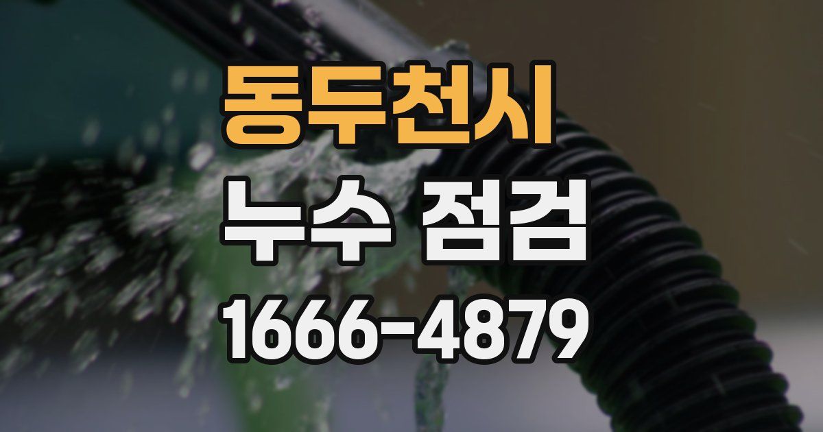 동두천시 누수 점검