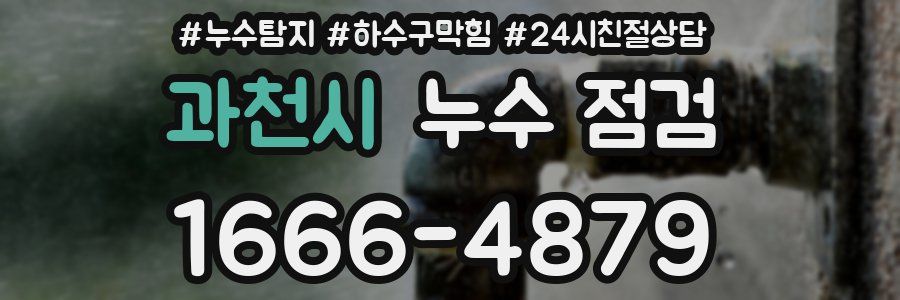 과천시 누수 점검