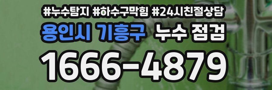 용인시 기흥구 누수 점검