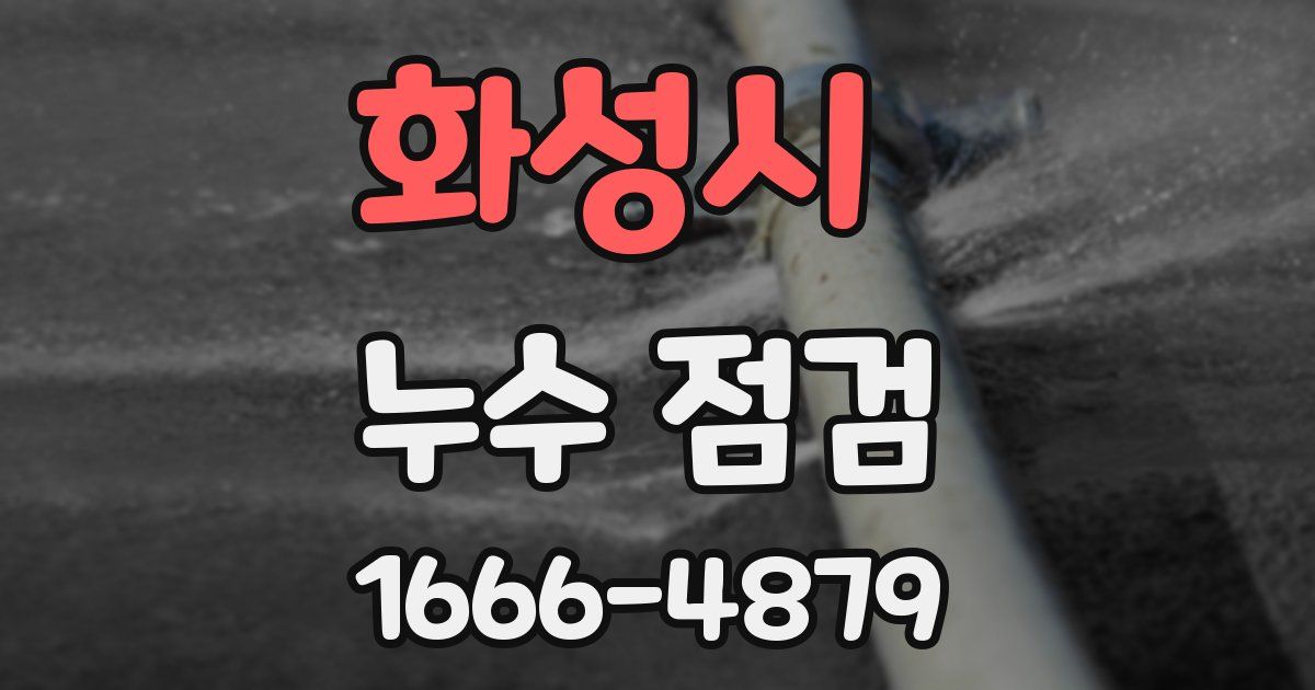 화성시 누수 점검