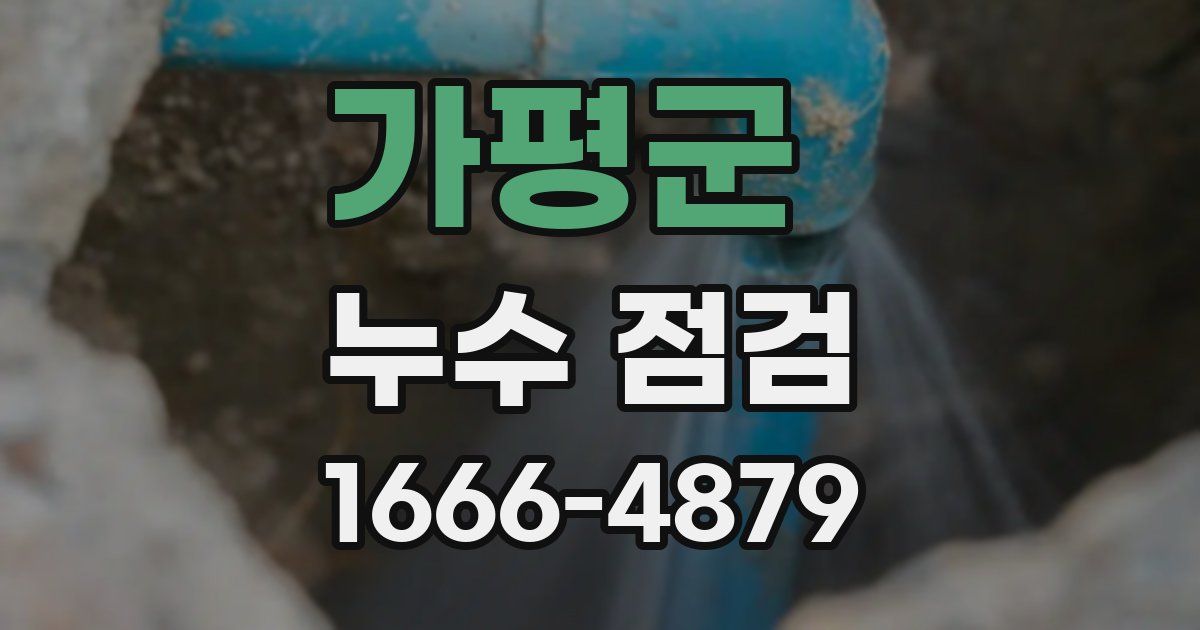 가평군 누수 점검