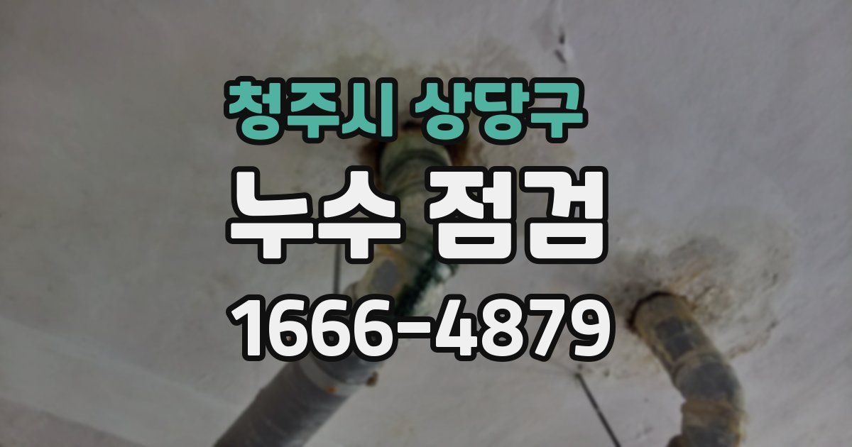 청주시 상당구 누수 점검