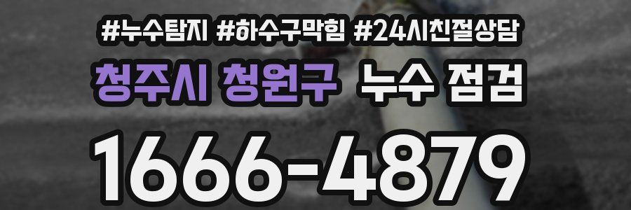 청주시 청원구 누수 점검