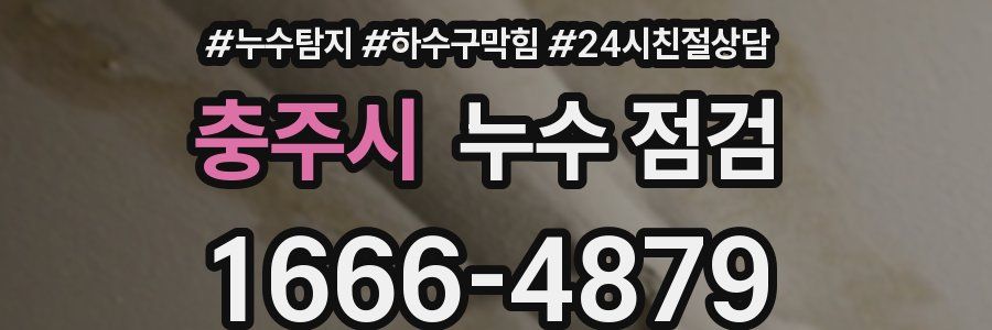 충주시 누수 점검