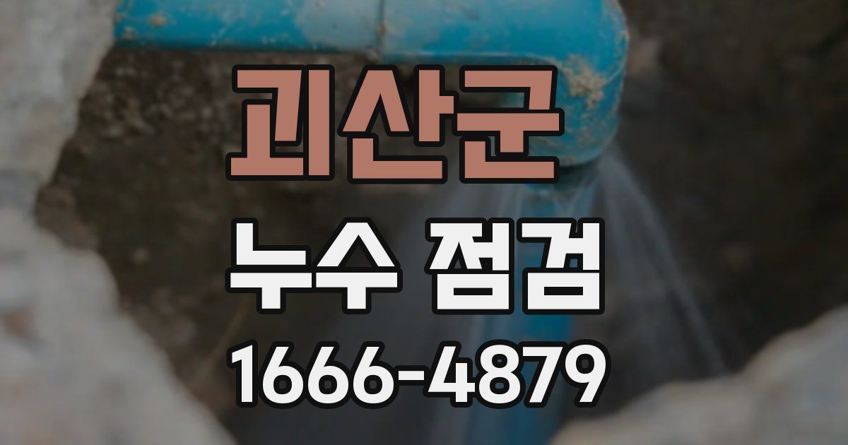 괴산군 누수 점검