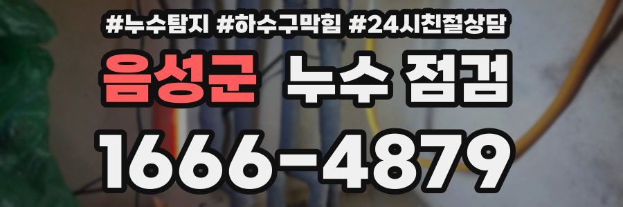 음성군 누수 점검