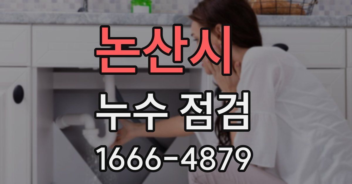 논산시 누수 점검