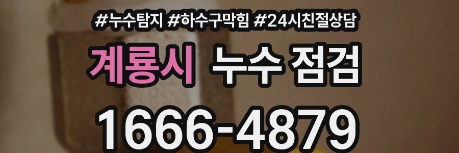 계룡시 누수 점검