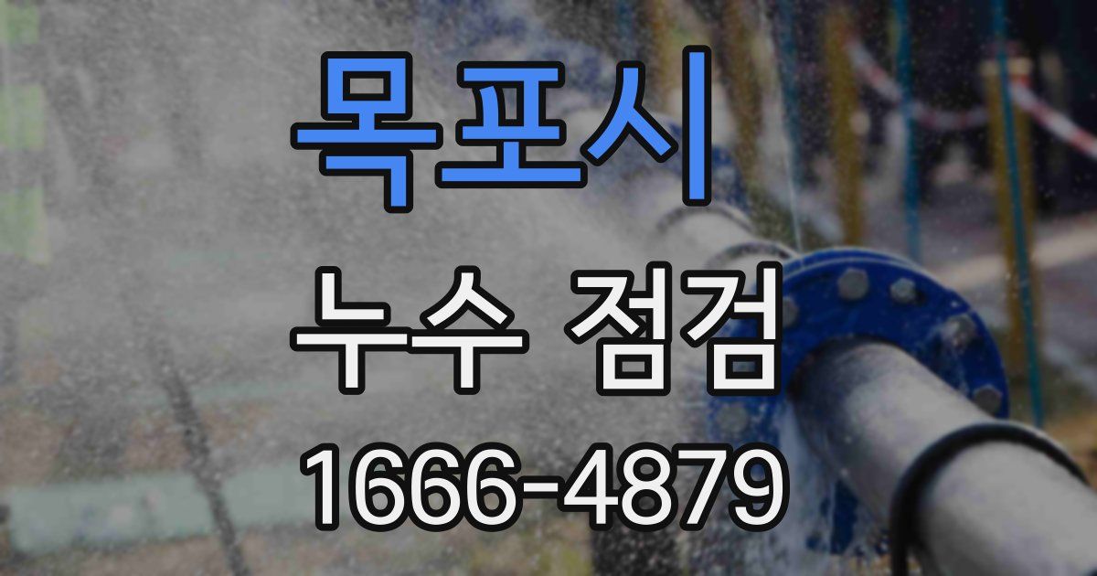 목포시 누수 점검
