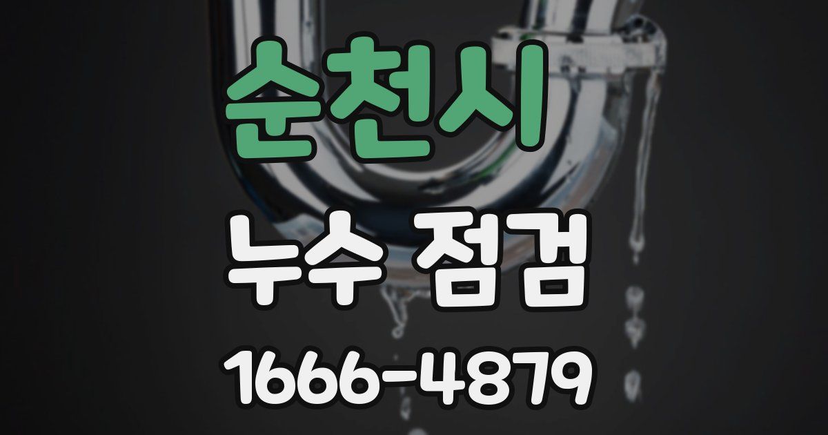 순천시 누수 점검