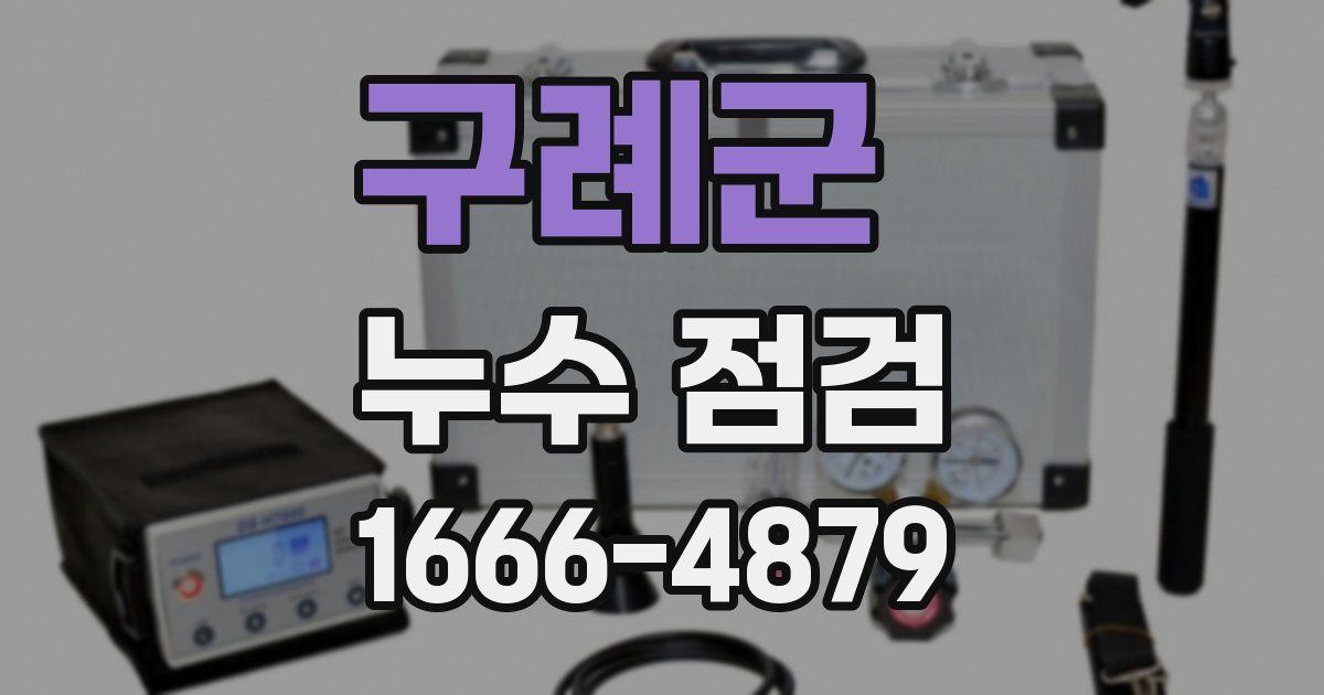 구례군 누수 점검