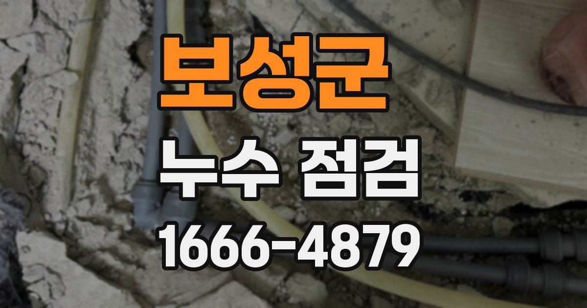 보성군 누수 점검