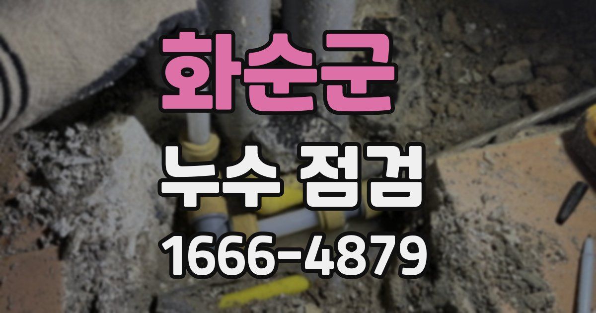 화순군 누수 점검