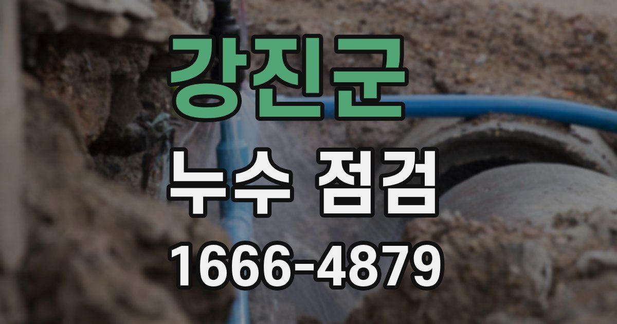 강진군 누수 점검