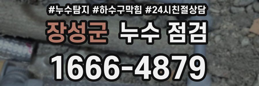 장성군 누수 점검