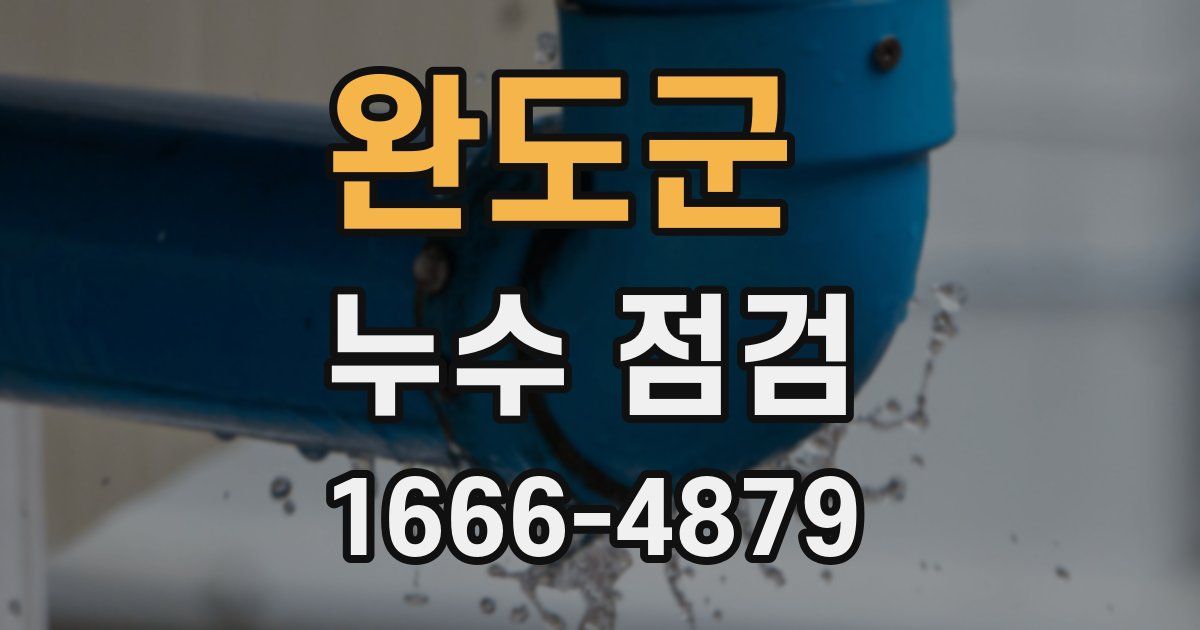 완도군 누수 점검