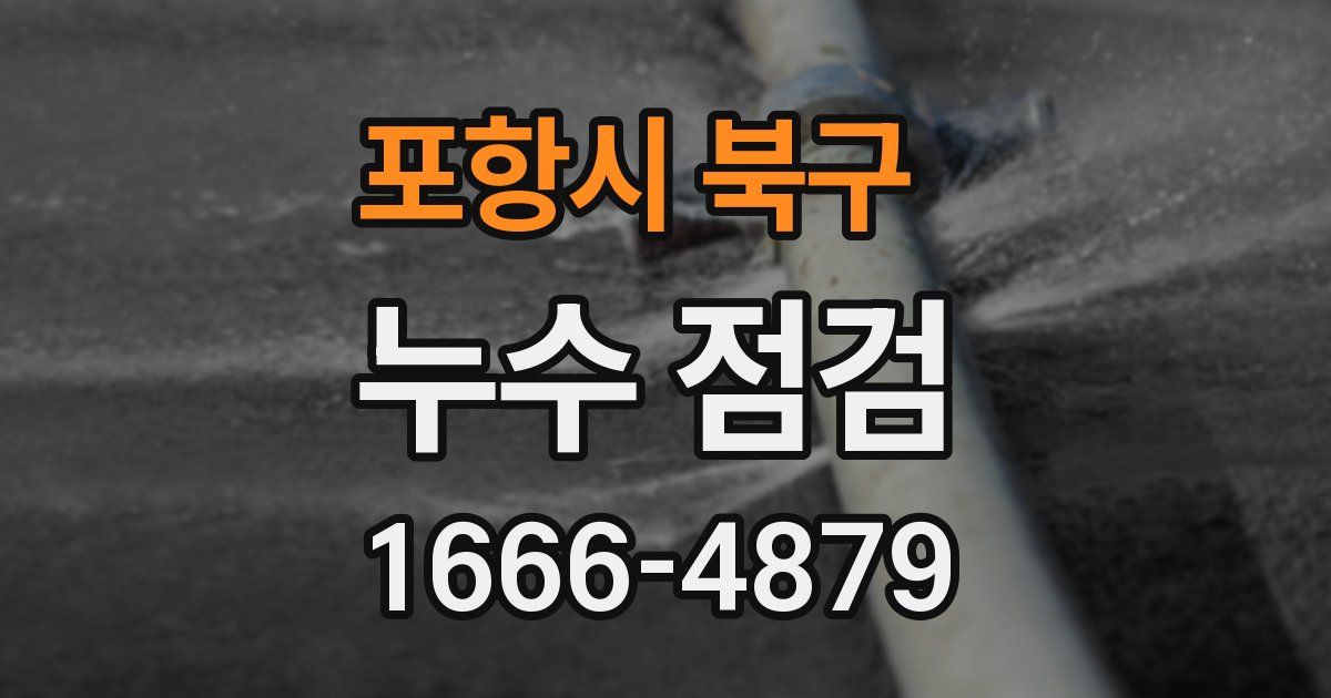 포항시 북구 누수 점검