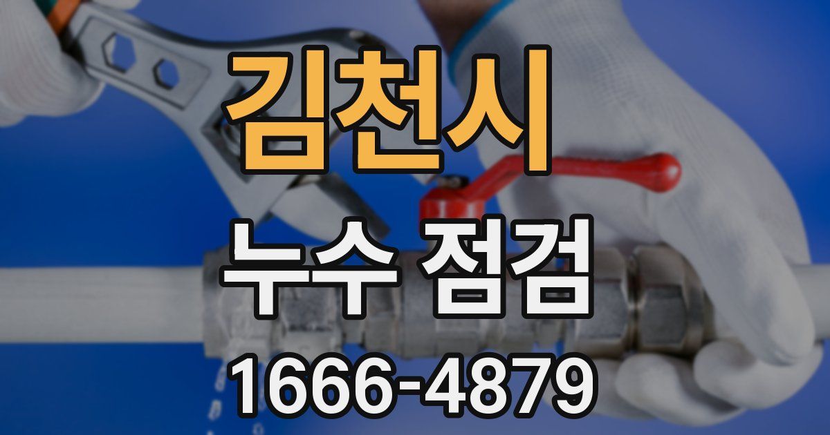 김천시 누수 점검