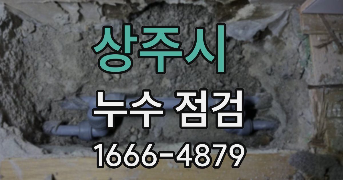 상주시 누수 점검