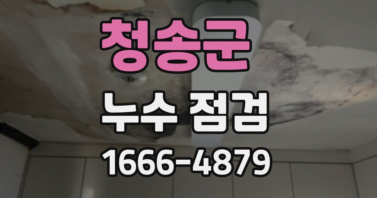 청송군 누수 점검