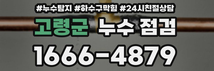 고령군 누수 점검