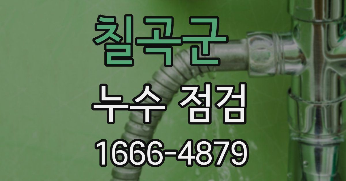 칠곡군 누수 점검
