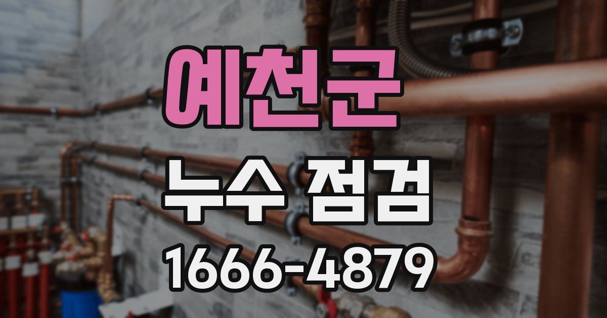 예천군 누수 점검