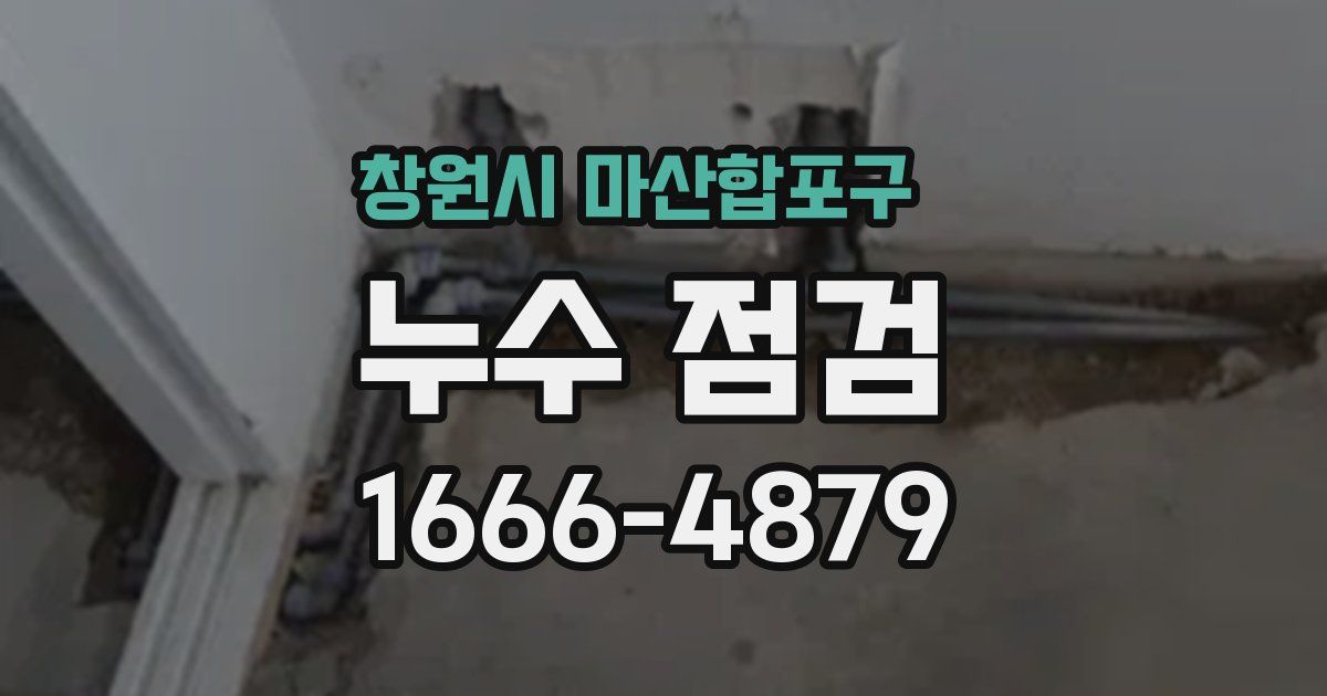 창원시 마산합포구 누수 점검