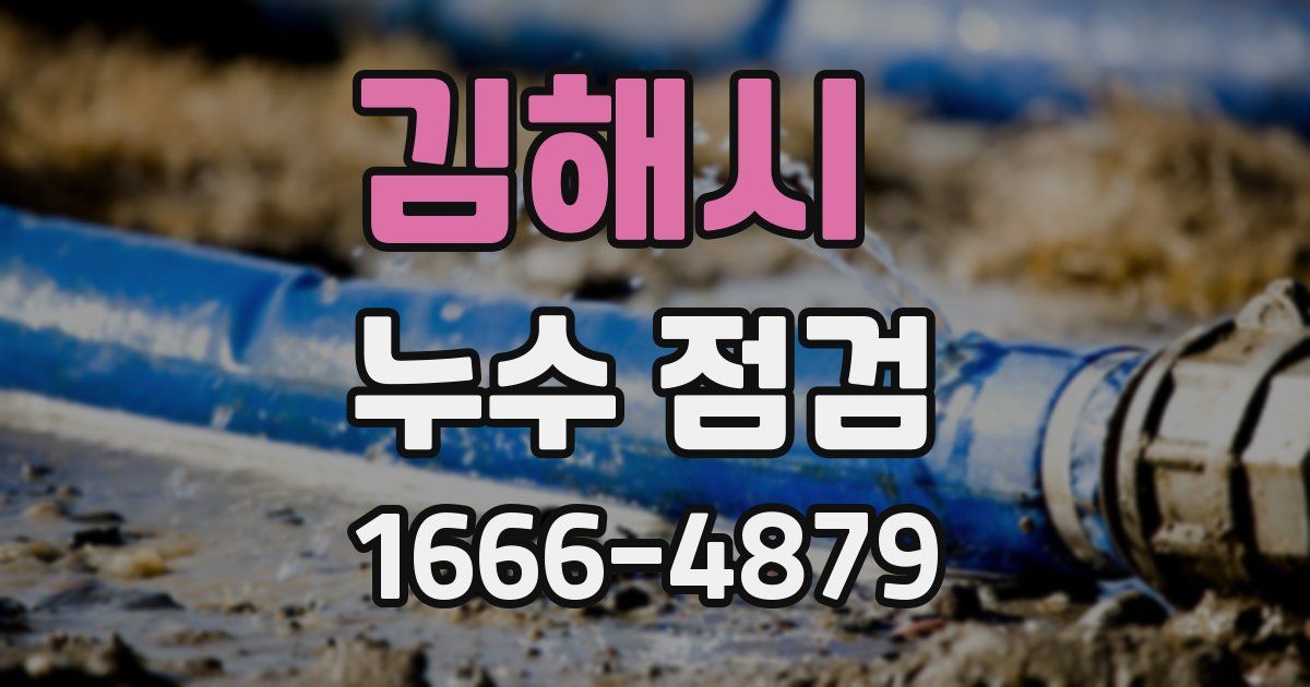 김해시 누수 점검
