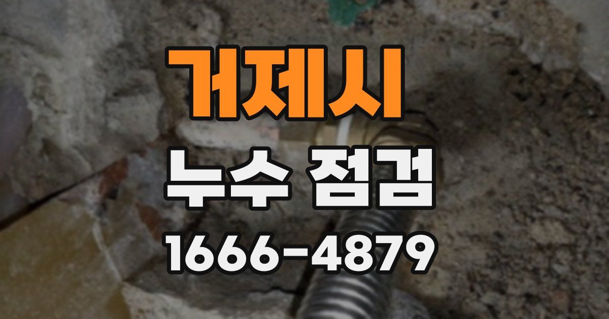 거제시 누수 점검