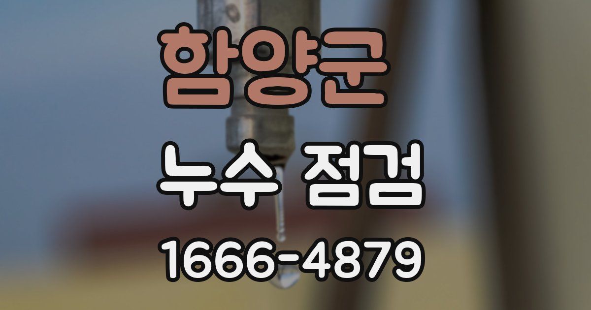 함양군 누수 점검