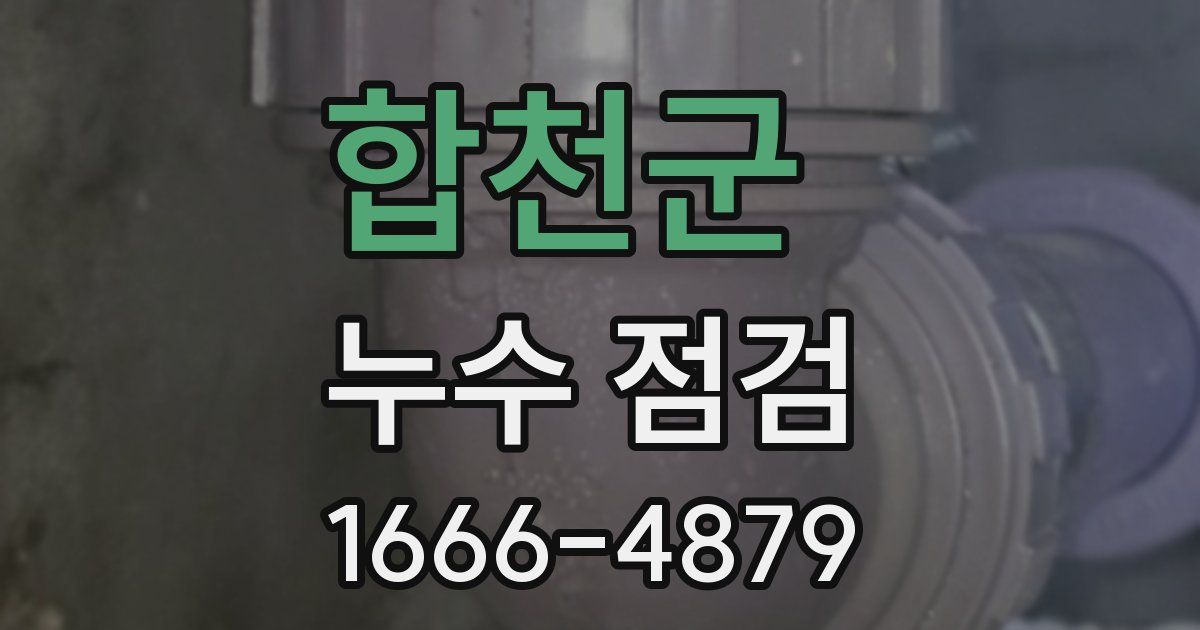 합천군 누수 점검
