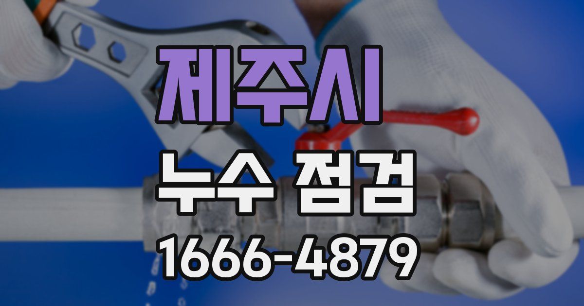 제주시 누수 점검