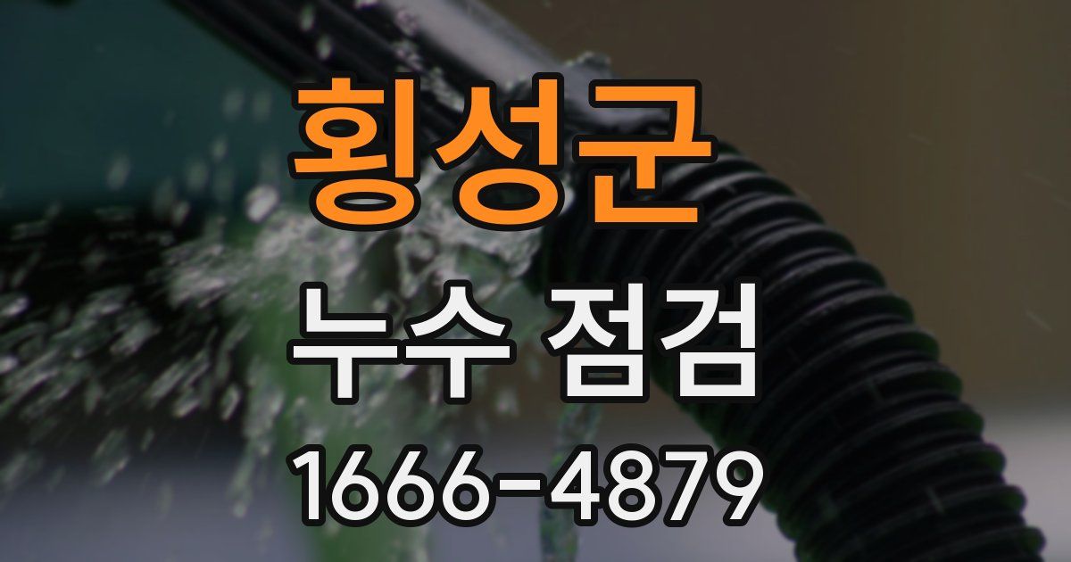 횡성군 누수 점검